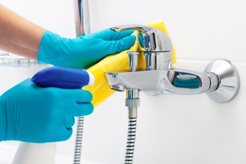 Local carpet cleaner treating high-traffic carpet areas in Dulwich