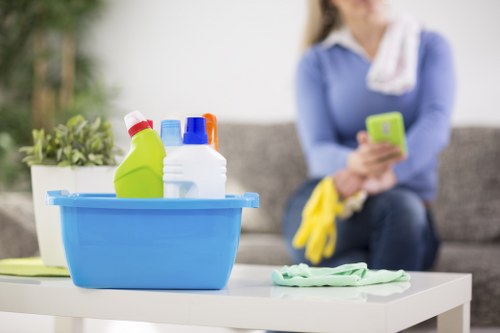 Cleaning team member representing ethical work practices