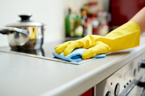 Kitchen end of tenancy cleaning in Dulwich with detailed surface cleaning