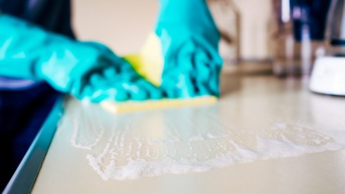 Thorough bathroom cleaning during a move in clean in Dulwich