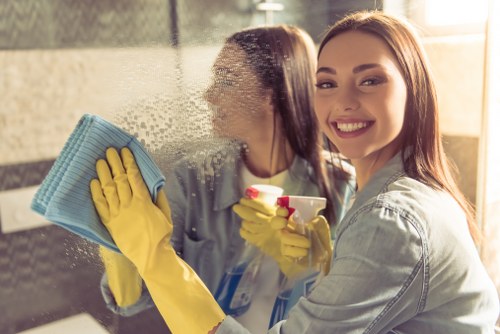 Local cleaners maintaining a Dulwich office with desks and shared spaces